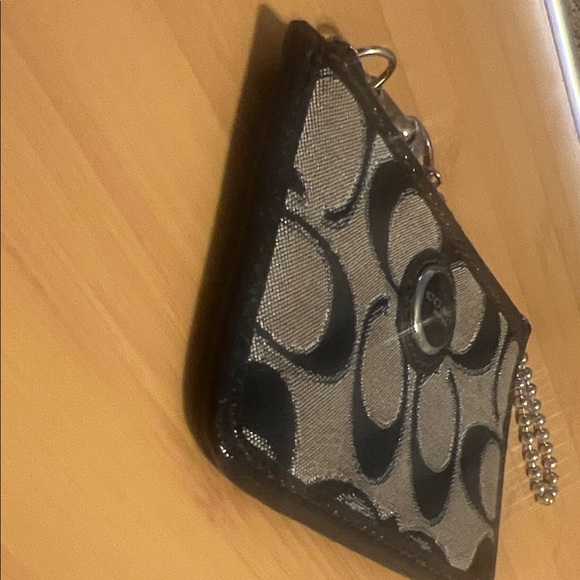 Coach Black and Gray Monogram Keychain Wallet- Never used - Picture 2 of 8